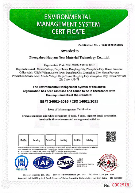 environmental management system certificate